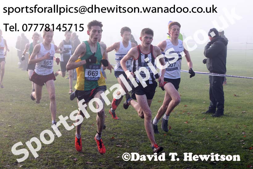 Mens under-17s, European Cross Country Trials, Sefton Park, Liverpool. Photo: David T. Hewitson/Sports for All Pics